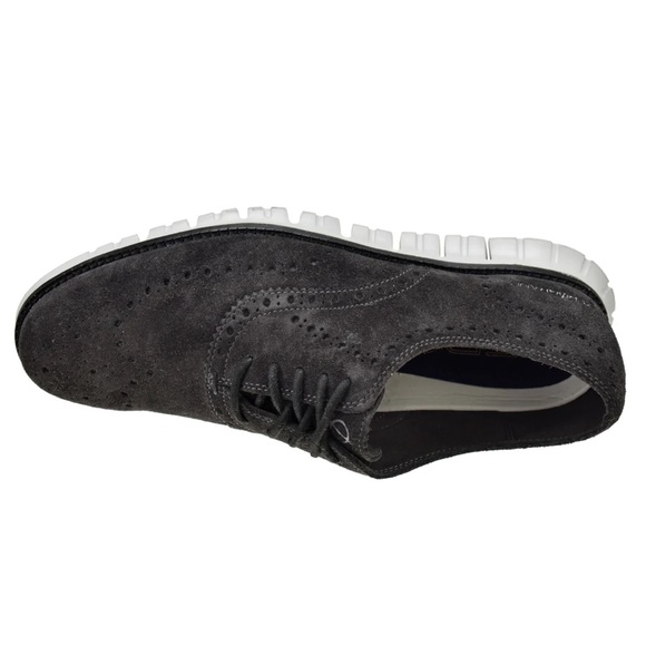 ZERØGRAND Wingtip Oxford Size 8M Midnight Grey - Picture 2 of 3